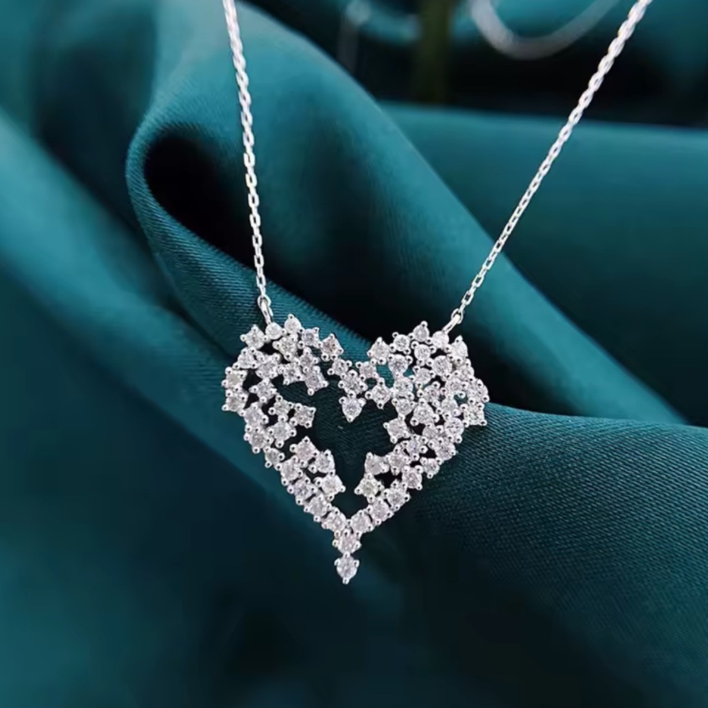 Minimalist Open Heart Silver Necklace